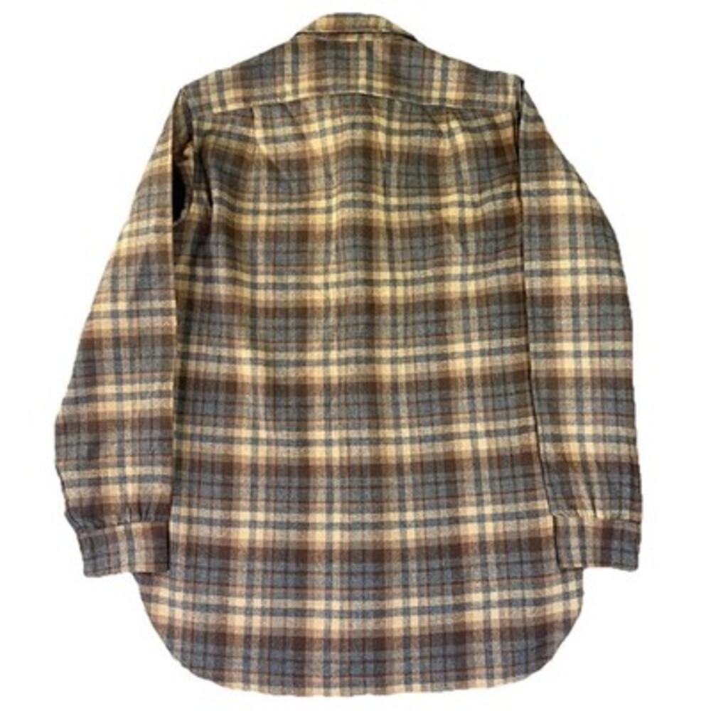 Vintage Pendleton Men's Long Sleeve‎ Button Wool Shirt 15 1/2 Brown USA Outdoor - Picture 3 of 14